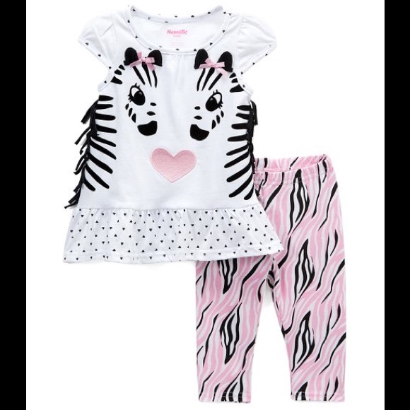 Nannette Zebra Fringe Sleeve Top & Zebra Leggings